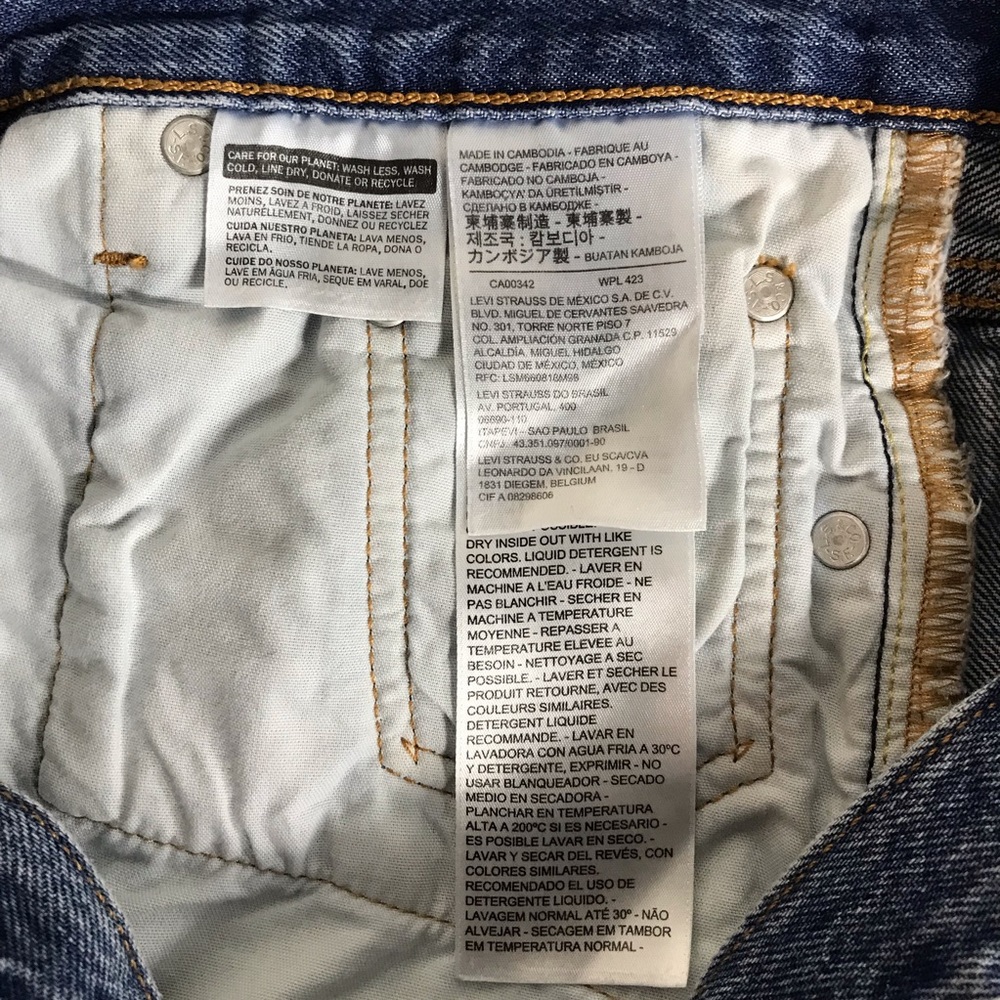 Levi’s Premium 501 Original fit Straight leg High rise Button Fly Jeans Size29 - Picture 8 of 15